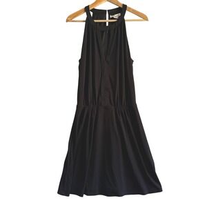 BCBGeneration | Black Halter Neck Elastic Waist A Line Dress Size M